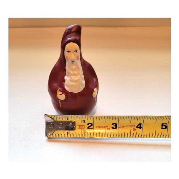 Vintage Santa Claus Folk Art Decor Roly Poly Gourd Decoration - Picture 5 of 8